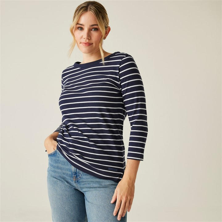 Regatta Women's Sncbl/Whtstr Baylette Ii Upf 30+ T-Shirt in Size 14, Sports Direct