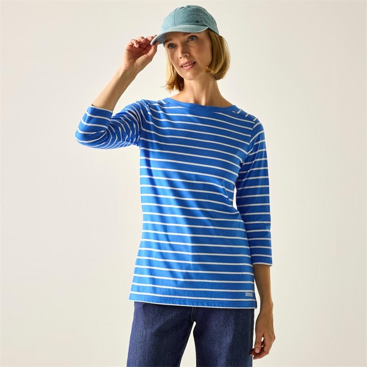 Regatta Women's Sncbl/Whtstr Baylette Ii Upf 30+ T-Shirt in Size 18, Sports Direct