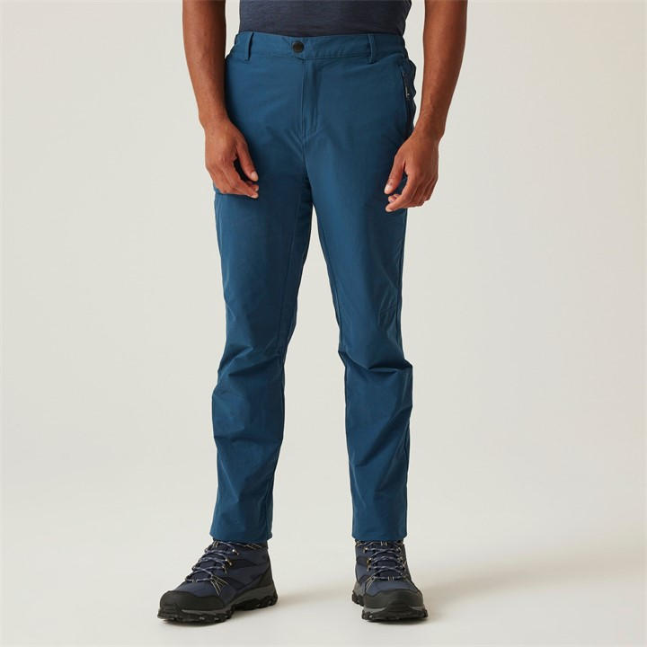 Regatta Men's Blue Highton Ii Water-Repellent Trousers in Size 38, Sports Direct