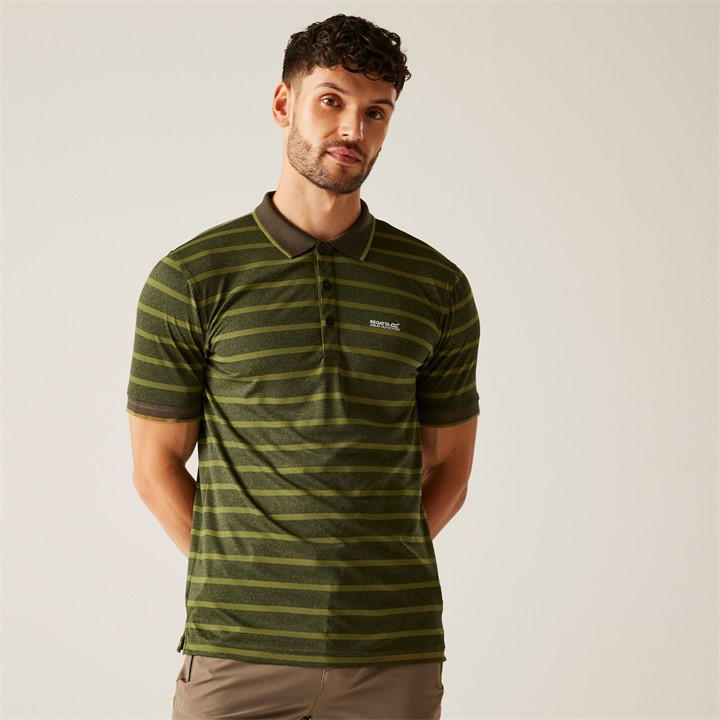 Regatta Men' Black Kildra Sweat-Wicking Polo Shirt in Size S, Sports Direct