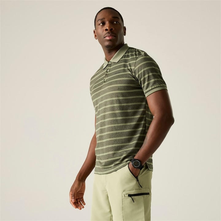 Regatta Men's Lgtsge/Dkkki Kildra Sweat-Wicking Polo Shirt in Size 2XL, Sports Direct