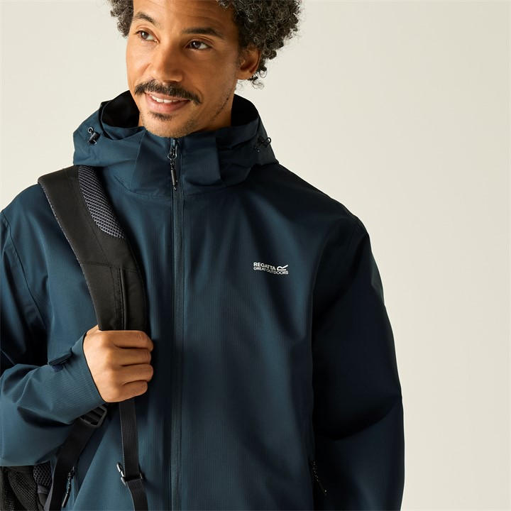 Regatta Men's Blue Oakhowe Waterproof Isotex Jacket in Size L, Sports Direct