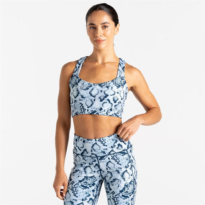 Dare 2B Women's Skyway Snake Print Swift Ii Medium Impact Sports Bra in Size M, Sports Direct