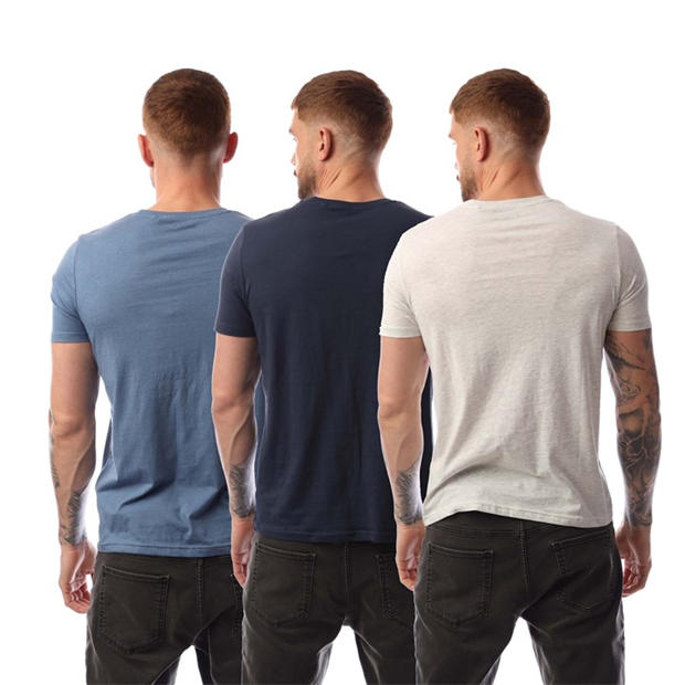 Синьо крем - Bench - Bognor 3 Pack T-Shirt