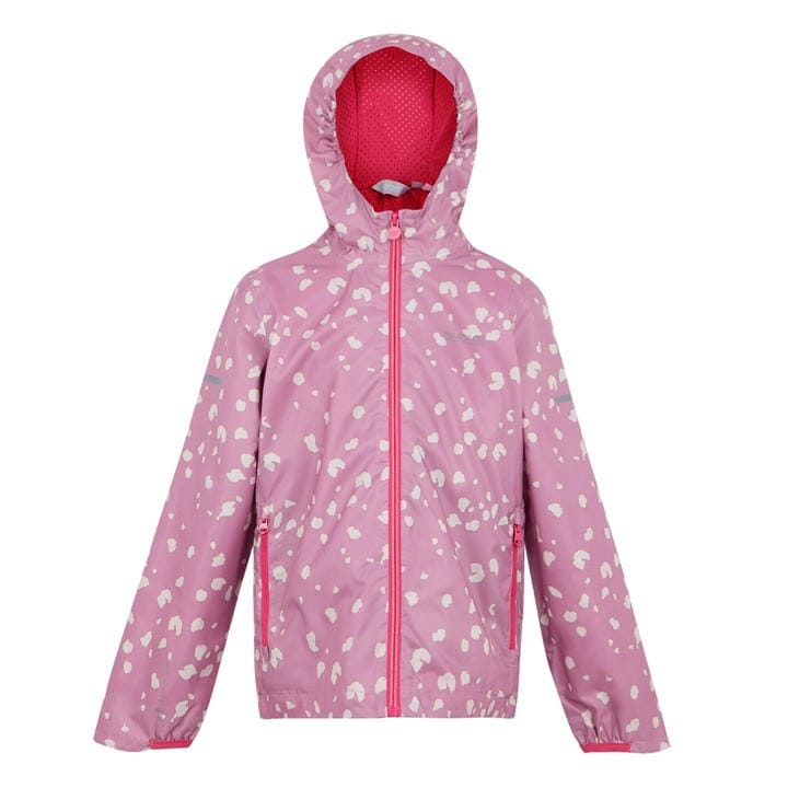 Regatta  Kids Lilas/Light Vanilla (Beaujolai Kids Printed Lever Ii Waterproof Isolite Jacket in Size 10, Sports Direct