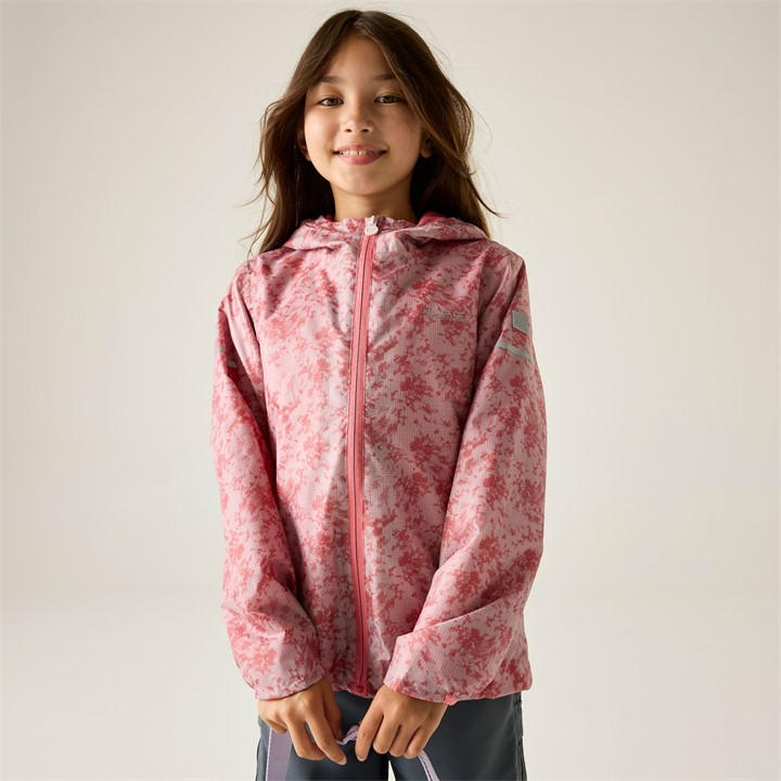 Regatta  Kids Pinhzgrddis Kids Printed Lever Ii Waterproof Isolite Jacket in Size 5 - 6 Years, Sports Direct