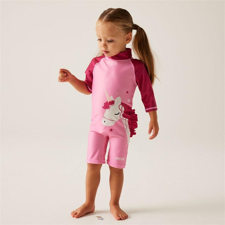 Regatta  Kids Luna The Unicorn(Sweet Pink/Pi Animal Swimsuit, Sports Direct