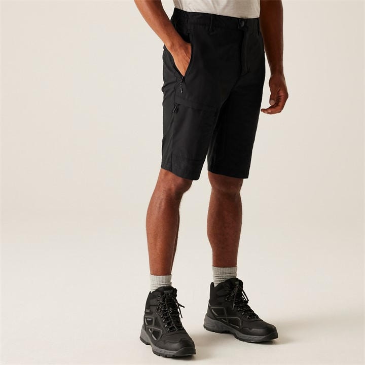 Regatta Men's Black Highton Ii Water-Repellent Shorts in Size 32, Sports Direct
