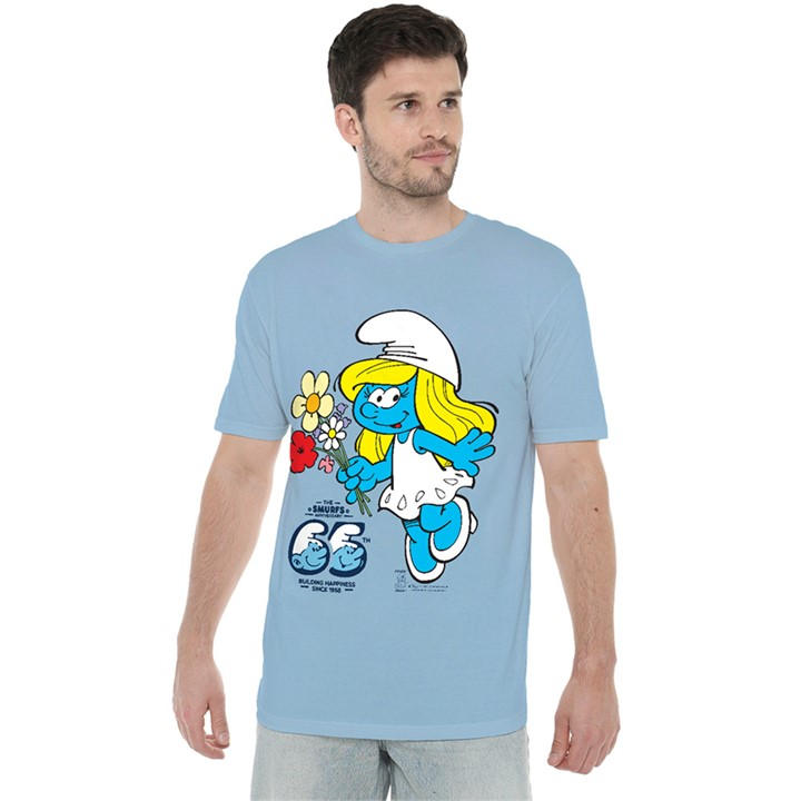 Men's Blue Other Smurfs 65Th Anniversary Smurfette T Shirt Light B in Size 2XL, Sports Direct