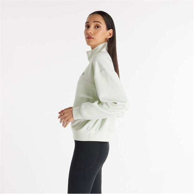 Mint - New Balance - Tech Knit Oversized 1/4 Zip Top