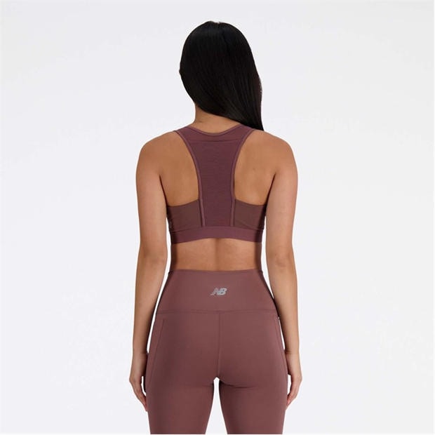 Purple - New Balance - Sleek Medium Support Pocket Sports Bra