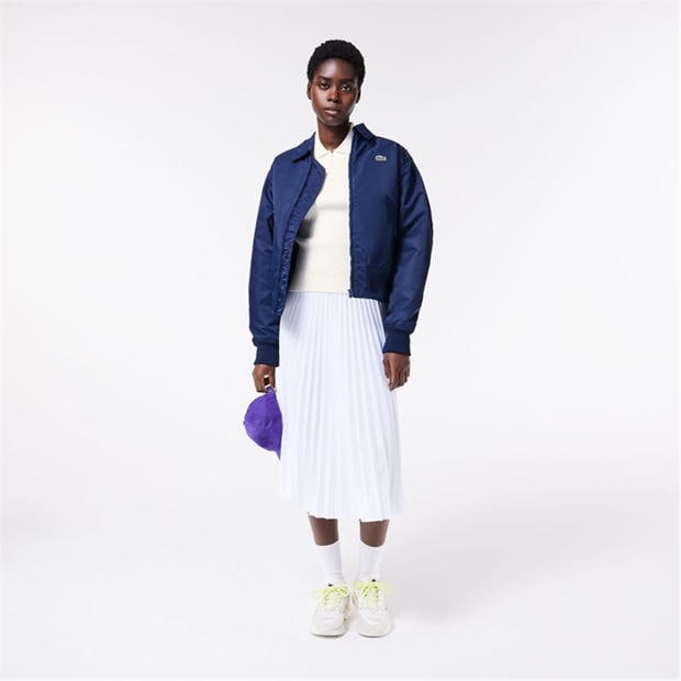 Бяло - Lacoste - Zip Neck Rib Knit Polo Shirt