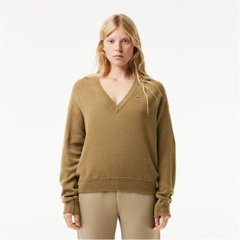 Lacoste - Relaxed Fit Carded Wool Moss Stitch Sweater