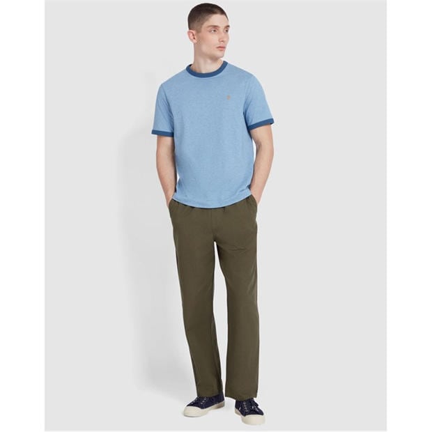 Blue - Farah - Groves Ringer T-Shirt