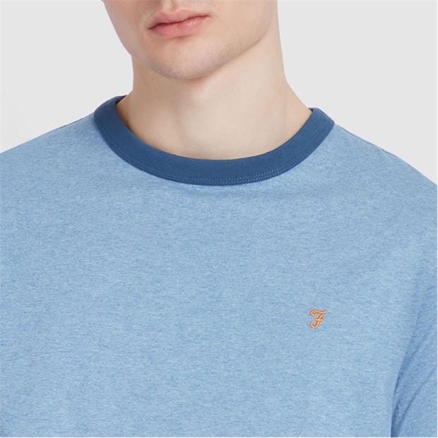 Blue - Farah - Groves Ringer T-Shirt