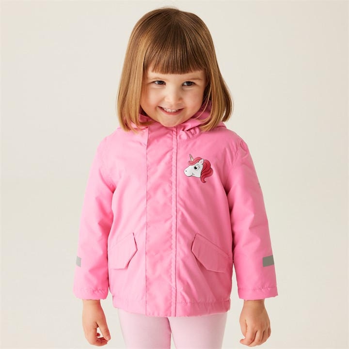 Regatta  Kids Pink Animal Rainy Day Waterproof Insulated Jacket in Size 9 - 10 Years, Sports Direct