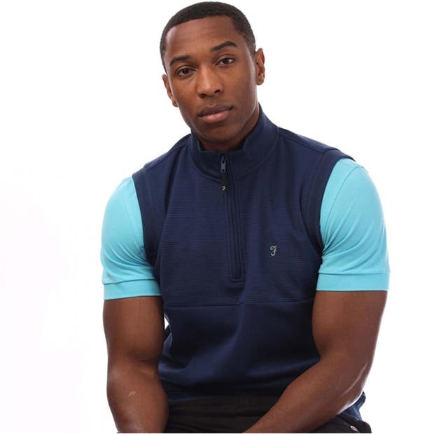 Blue - Farah - Clint Midlayer Gilet