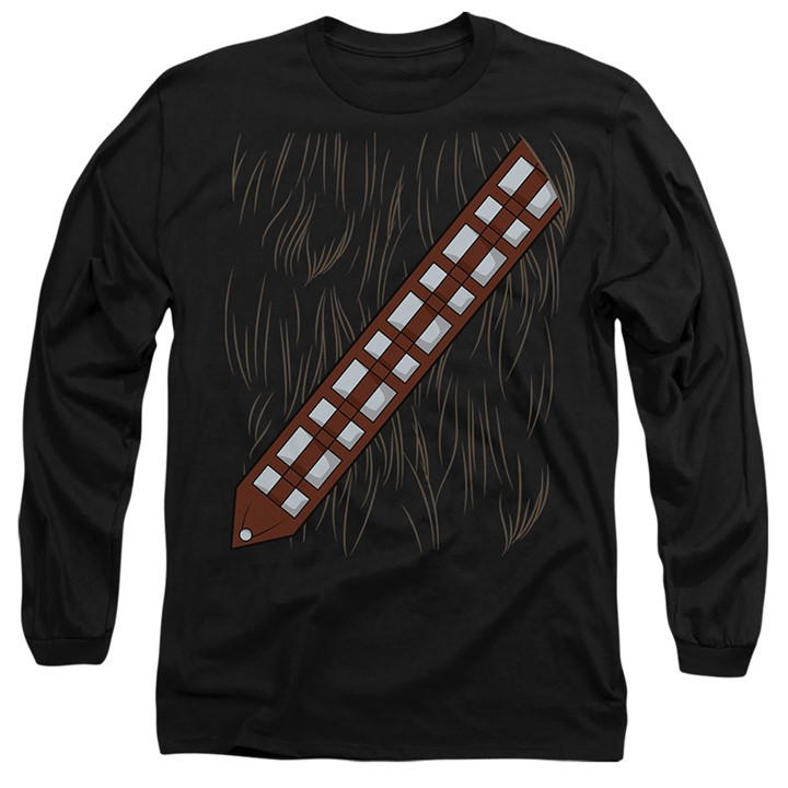 Star Wars Men's Black Chewbacca Costume Long Sleeve T-Shirt B in Size 2XL, Sports Direct