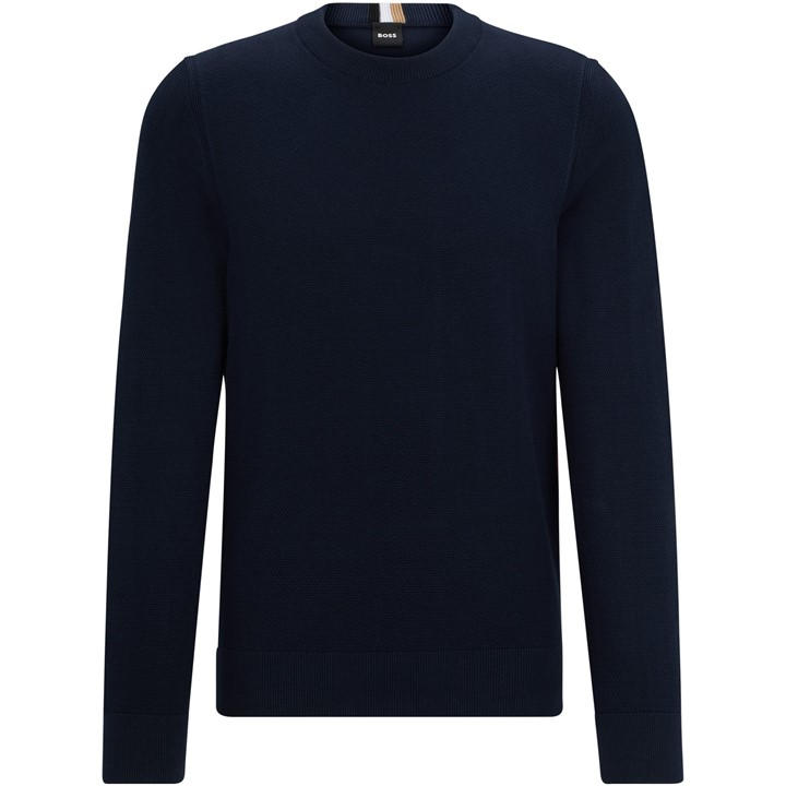 Boss Men's Blue Ecaio-P Knitted Jumper in Size 2XL, Sports Direct