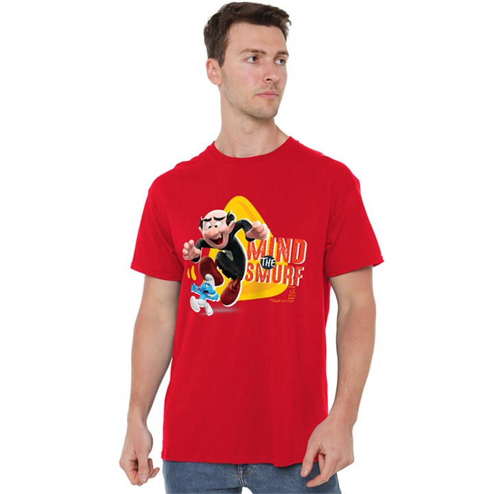 Men's Red Other Smurfs Gargamel Mind The Smurf T Shirt in Size XL, Sports Direct