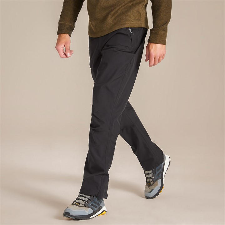 Craghoppers Men's Black Stefan Waterproof Trousers in Size 44, Sports Direct