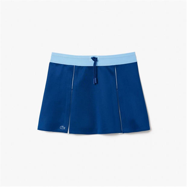 Blue-White - Lacoste - Adjustable Colour-Block Interlock Skirt