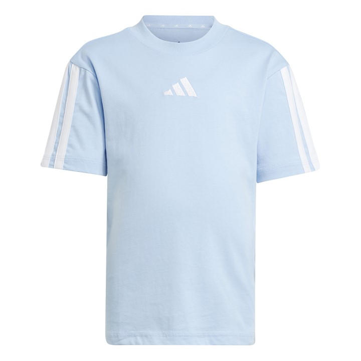 Adidas  Kids Blue 3S Essentials T Shirt  in Size 6 - 7 Years, Sports Direct