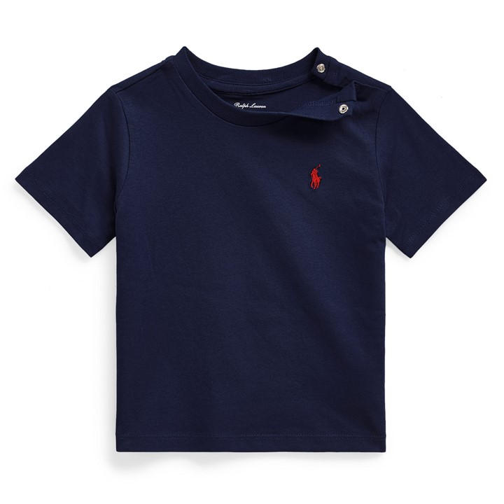 Polo Ralph Lauren Boys Blue Kids' Cotton Short Sleeve Crew Neck T-Shirt in Size Baby (12 - 18 Mths), Sports Direct