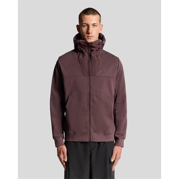 Brown - Lyle and Scott - Panelled Hybrid Jacket