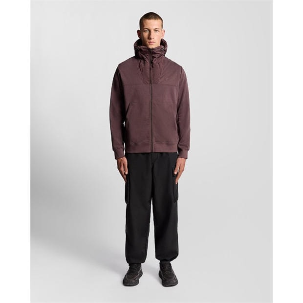 Brown - Lyle and Scott - Panelled Hybrid Jacket