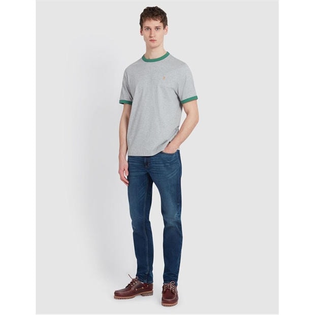 Grey - Farah - Groves Ringer T-Shirt