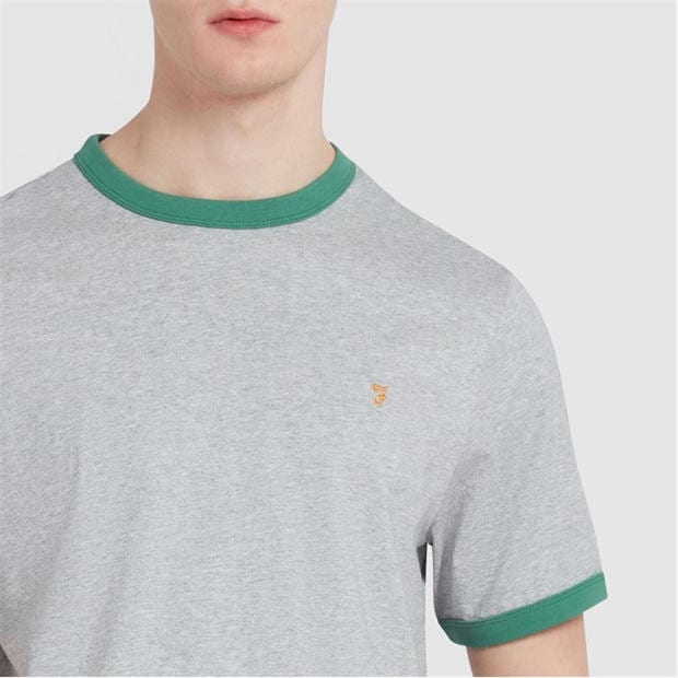 Grey - Farah - Groves Ringer T-Shirt