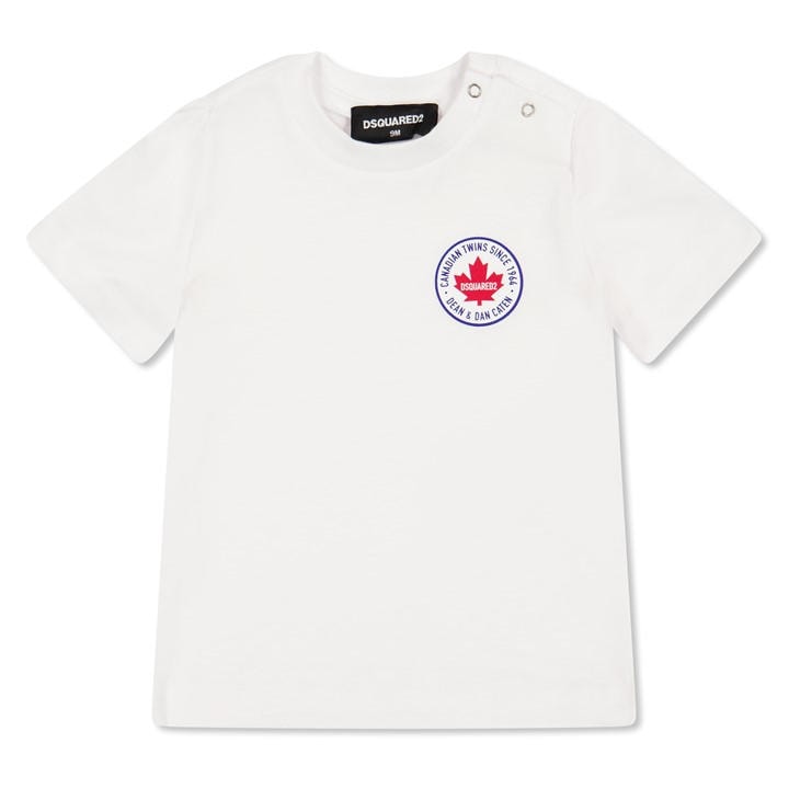 Dsquared2 Boys White Kids' Dsq Small Logo T-Shirt in Size 12 - 18 Months, Sports Direct