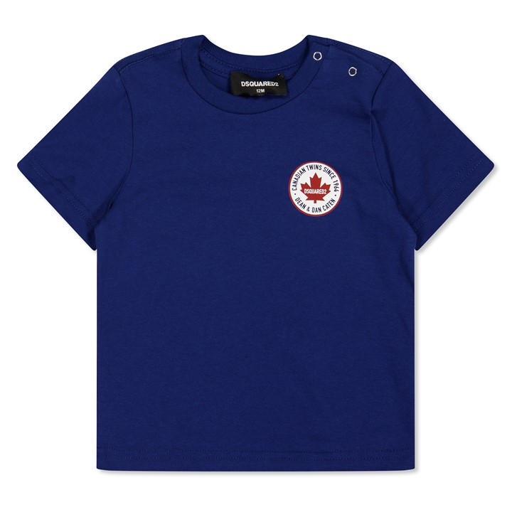 Dsquared2 Boys Blue Kids' Dsq Small Logo T-Shirt in Size 18 - 24 Months, Sports Direct
