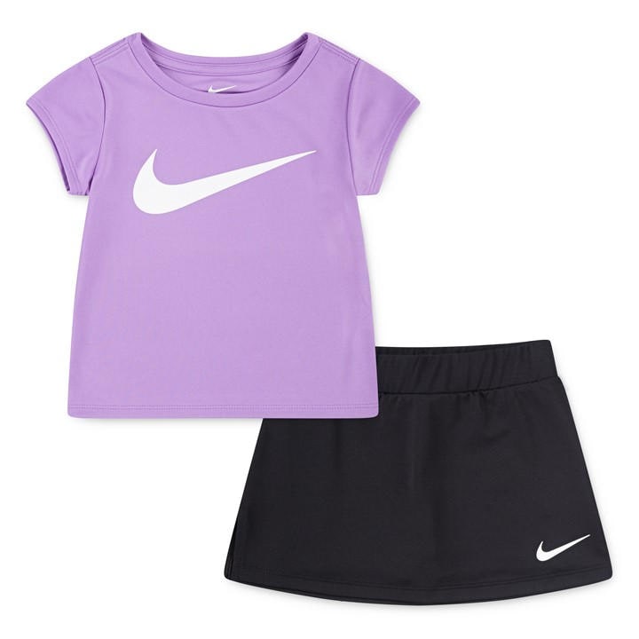 Nike Girls Pink Kids' Dri-Fit Scooter Top And Skirt Set in Size 5 - 6 Years, Sports Direct