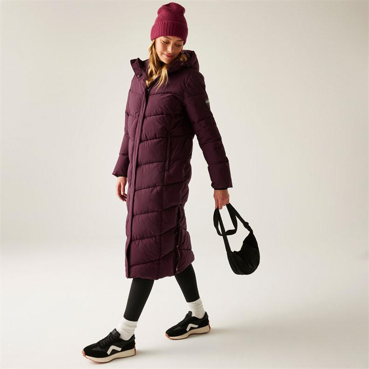 Regatta Women's Purple Eloria Water-Resistant Quilted Jacket in Size 18, Sports Direct