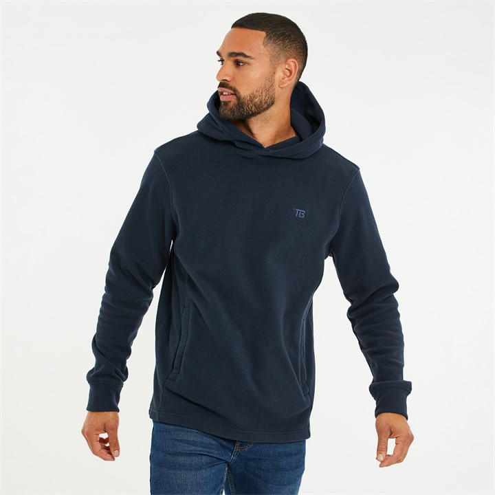 Threadbare Men's Microfleece Overhead Hoodie - Navy - S - Image 5
