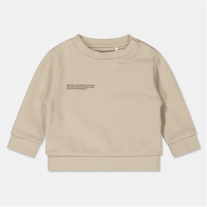 Pangaia  Kids Beige ' Pang Logo Crew Sweatshirt in Size 9 - 12 Months, Sports Direct