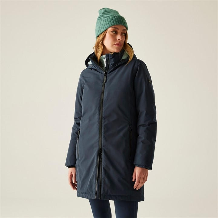 Regatta Women's Blue Marron Long Length Insulated Waterproof Jacket in Size 18, Sports Direct