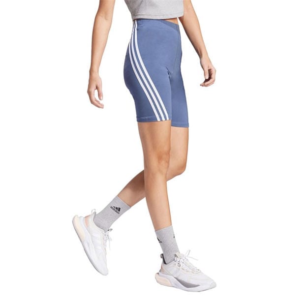 Blue - adidas - Future Icons 3-Stripes Bike Shorts