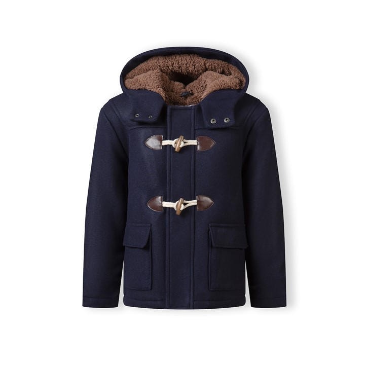 Minoti Boys Blue Duffle Coat With Toggle Closure Navy in Size 6 - 7 Years, Sports Direct