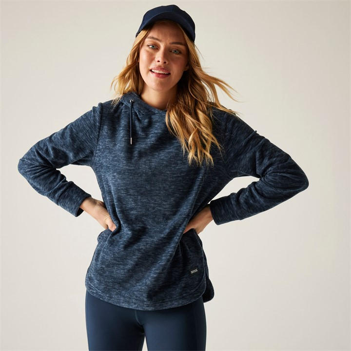 Regatta Women's Blue Mayse Tech Fleece Hoodie in Size 10, Sports Direct