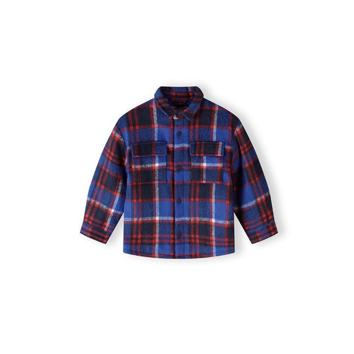 Minoti Boys Blue Padded Shirt Jacket Quilted in Size 5 - 6 Years, Sports Direct