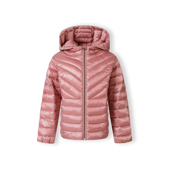 Minoti Girls Metallics Quilted Hooded Jacket With Zip Fastening Copper in Size 2 - 3 Years, Sports Direct