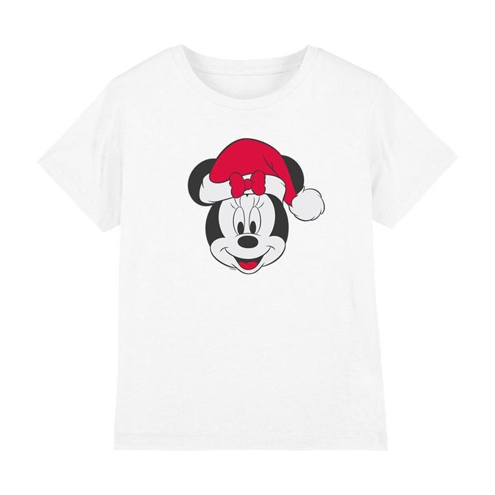 Minnie Mouse Boys White Christmas Hat T-Shirt, Sports Direct