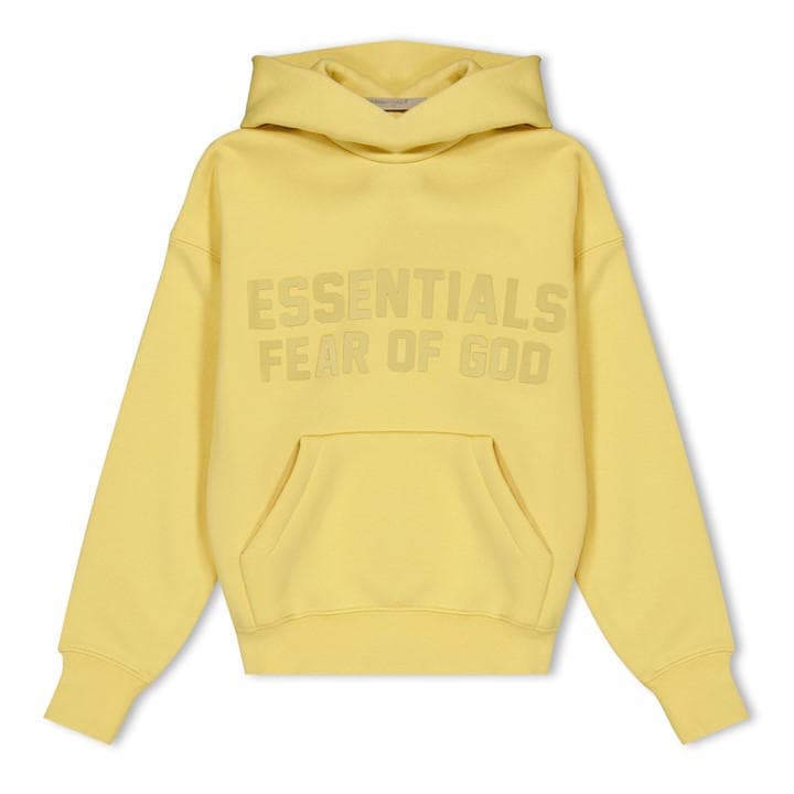 Fear Of God Essentials  Kids Yellow ' Overhead Hoodie in Size 8 - 9 Years, Sports Direct