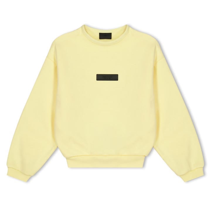 Fear Of God Essentials  Kids Yellow ' Crewneck Sweater Crew Neck Jumper in Size 6 - 7 Years, Sports Direct