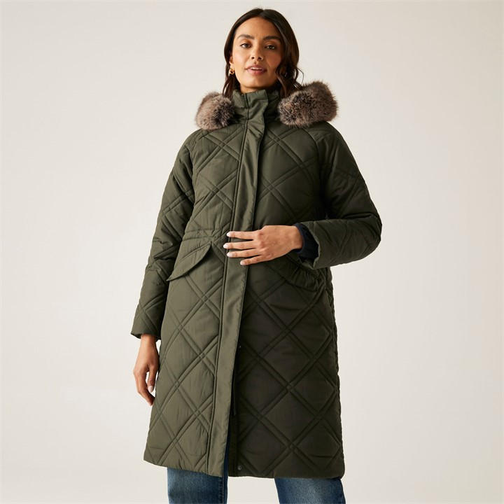 Regatta Women's Green Freyla Water Resistant Insulated Quilted Jacket in Size 24, Sports Direct