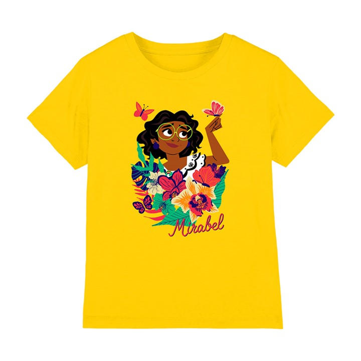 Disney Boys Yellow Mirabel Tropical T-Shirt, Sports Direct
