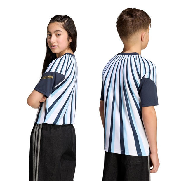 White/Blue - adidas - Kids Argentina 2026 Prematch Kit